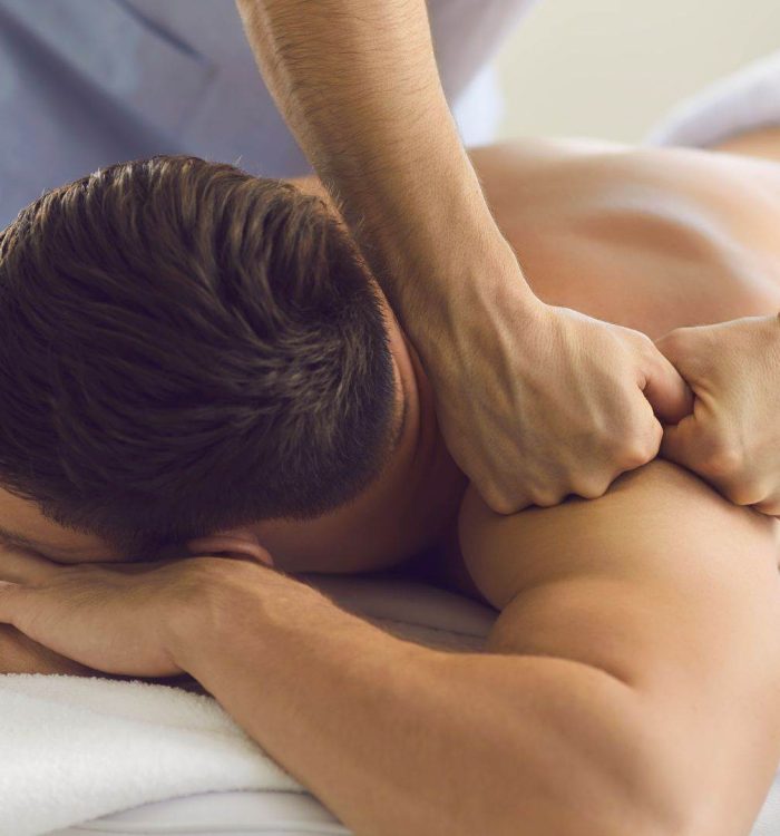 How does a full body massage help in reducing stress and muscle pain